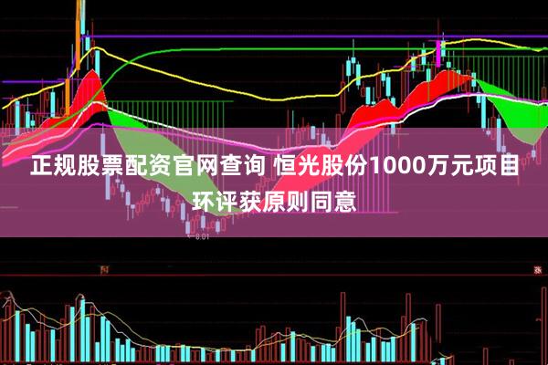 正规股票配资官网查询 恒光股份1000万元项目环评获原则同意